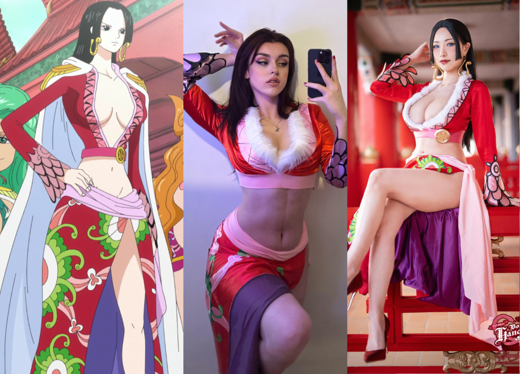 Red Cheongsam Boa Hancock Cosplay