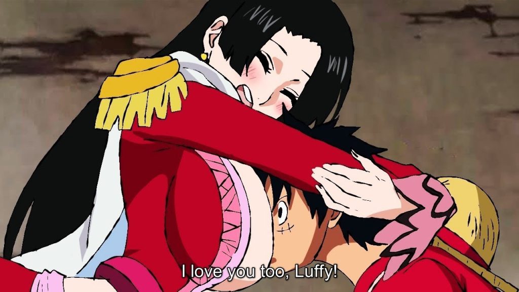 Boa Hancock and Luffy